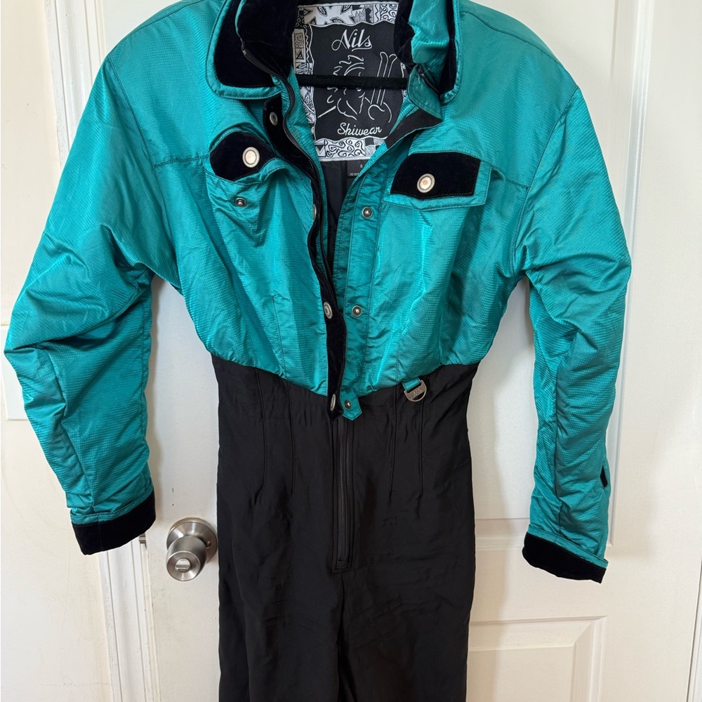 NILS Teal and Black Ski Outfit